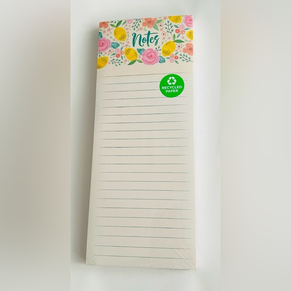 New Lined Note Pad "Notes" Pad Magnet on Back Clementine Vietnam Recycled Paper - Picture 12 of 12